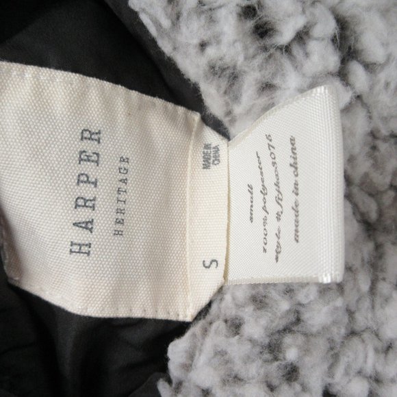 Harper Heritage Reversible Sherpa Lined Vest Size S Gray Zippered - Picture 6 of 10